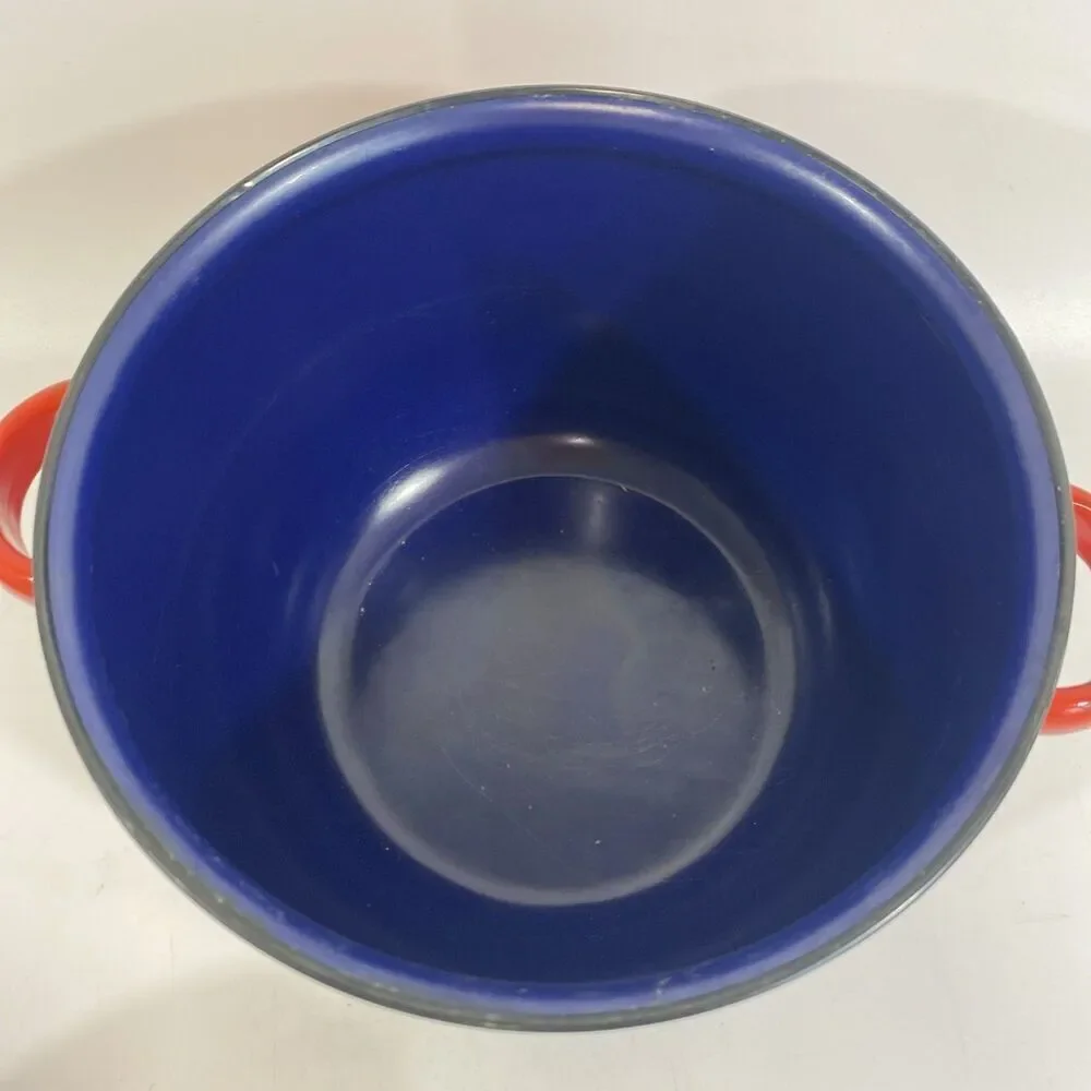 Carl Aubock Culinar Auswien Ostovics Red Enamel Pot Dutch Oven DANISH MODERN